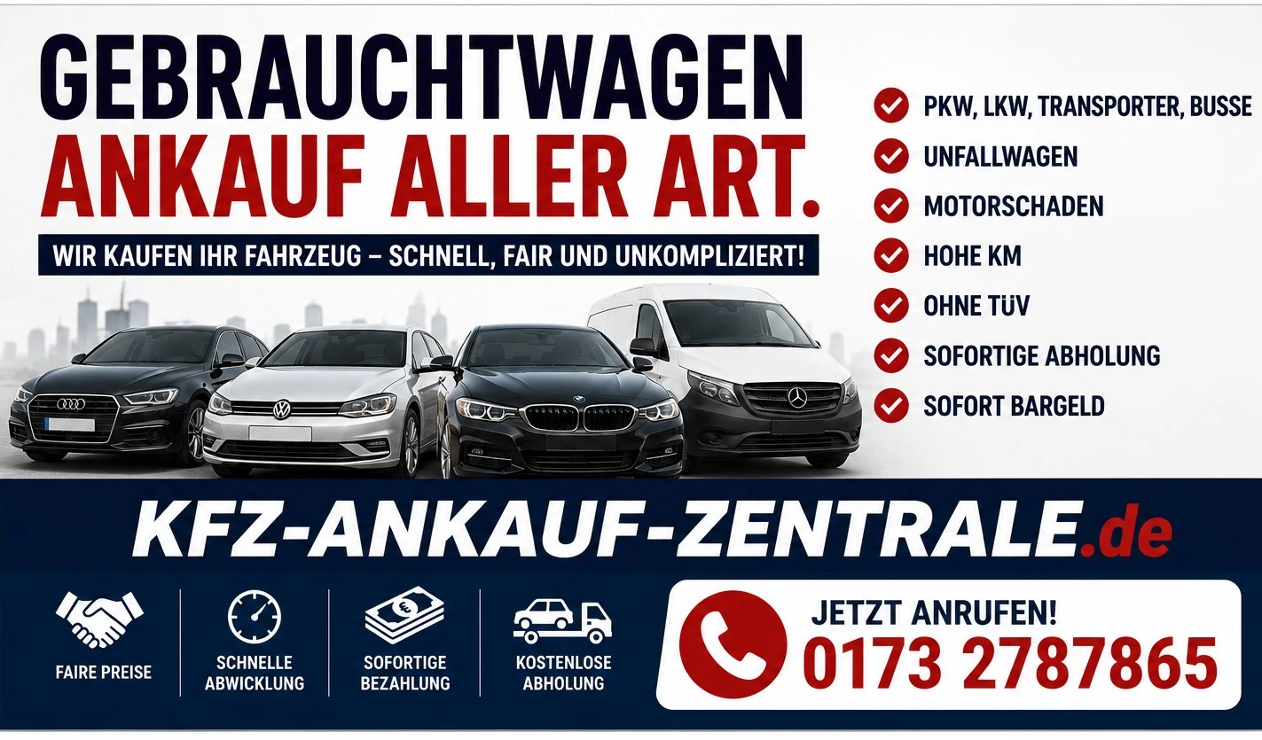 Autoankauf Thüringen – Fahrzeugbewertung und kostenlose Abholung